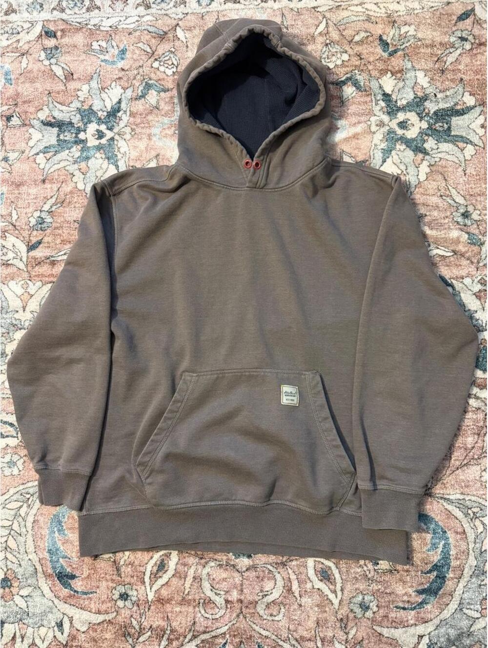 Eddie Bauer Men's Grey and Brown Hoody